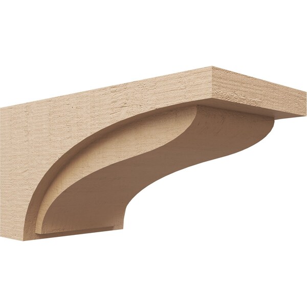 Ekena Millwork 10"W x 20"D x 10"H Wide Helena Rough Cedar Woodgrain TimberThane Corbel, Primed Tan CORUR10X20X10HELRCPR - main